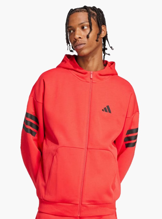 adidas Future Icons 3-Stripes Full-Zip Kapüşonlu Erkek Sweatshirt JI8779