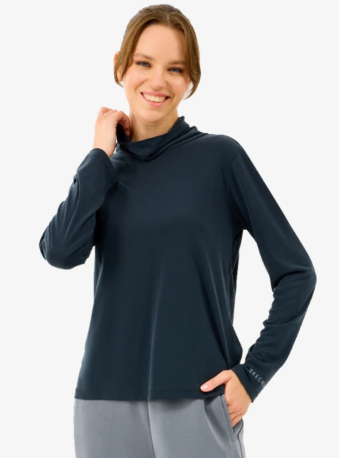Skechers S2520185-3817 W Turtle Neck Longsleeve Softluxe Kadın T-shirt