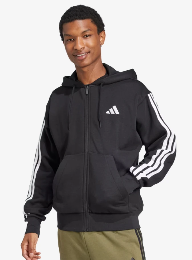 adidas JD1870 Essentials 3-Stripes Fleece Hoodie Erkek Ceket