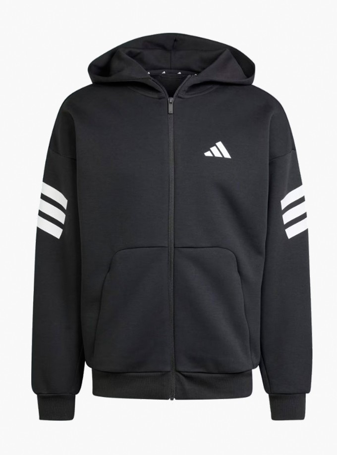 adidas Future Icons 3-Stripes Full-Zip Erkek Sweatshirt JD4827