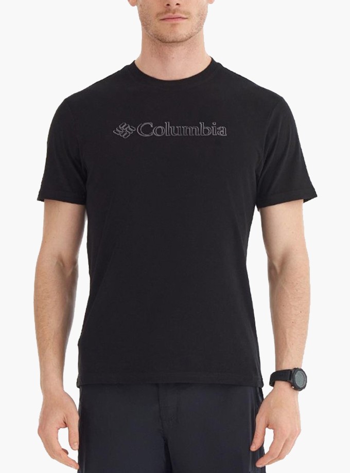 Columbia Centered Mini Logo Erkek T-Shirt 9120571-010