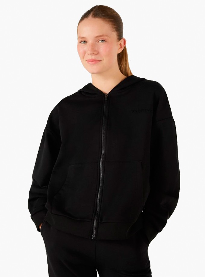 Skechers W Essential Full Zip Hoodie Kadın Sweatshirt S242117-001
