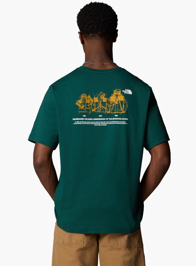 The North Face U S/S Mnt Jacket Anniversary Relaxed Erkek T-Shirt NF0A8DN5-6GI