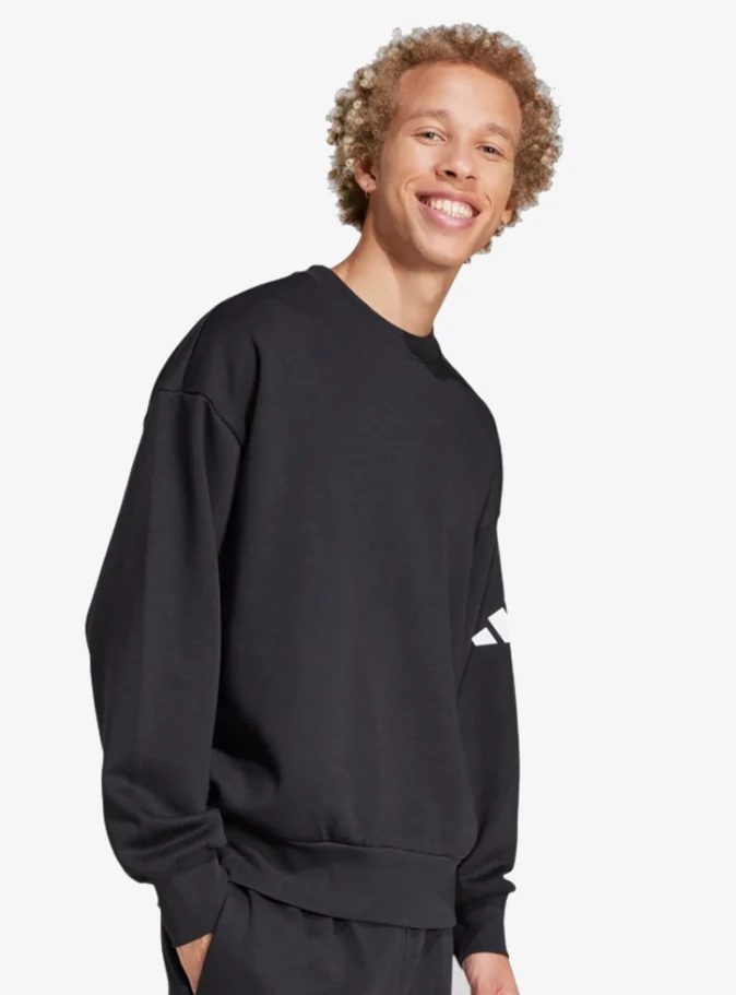 adidas JF3542 Felpa Girocollo Essentials Loose Erkek Sweatshirt