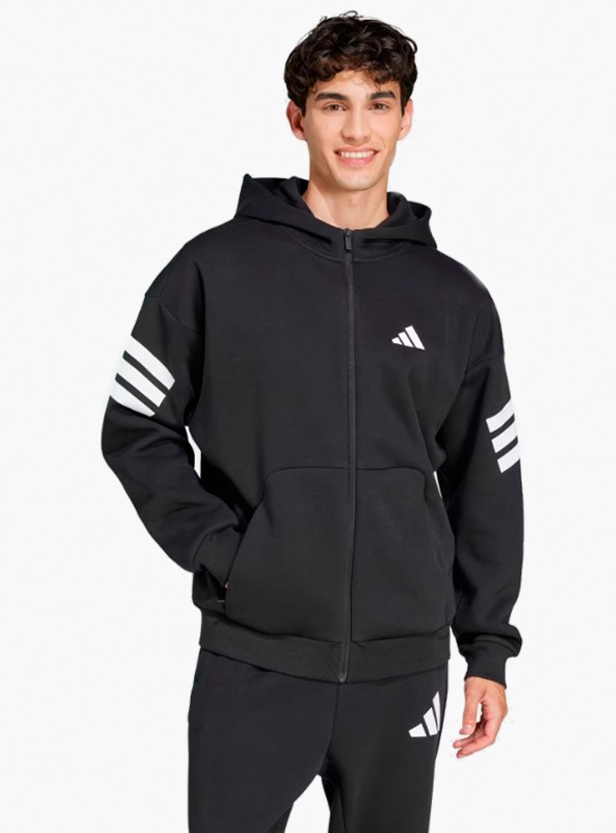 adidas Future Icons 3-Stripes Full-Zip Erkek Sweatshirt JD4827