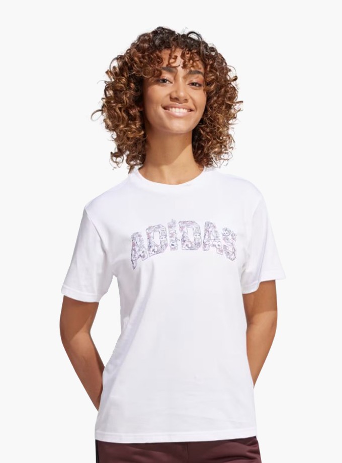 adidas White Illu Tee 2 Women's Kadın T-Shirt JJ4043