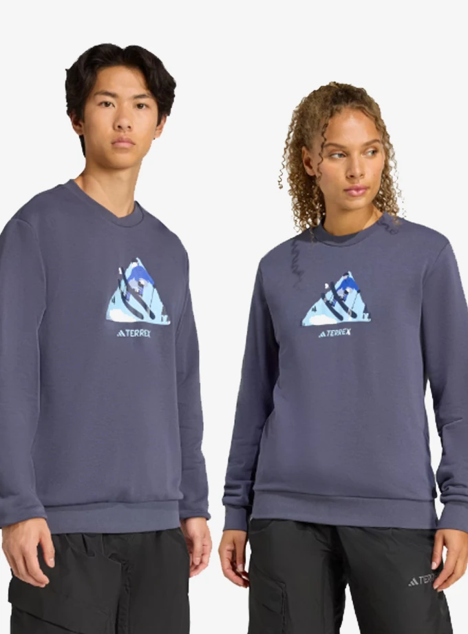 adidas KE2318 Terrex Snow Graphic Crew Unisex Sweatshirt