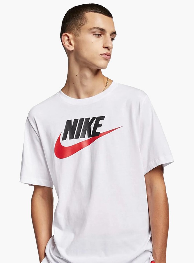 Nike Icon Futura Erkek Beyaz Günlük Stil Tişört