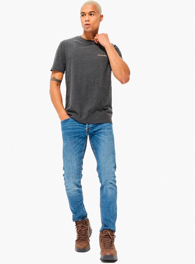 Columbia Basic Logo Brushed Erkek T-Shirt 9110151-012