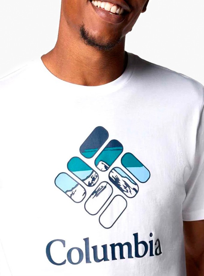 Columbia CS0413 CSC M Heavenly Stacked Gem SS Tee Erkek T-Shirt 9110851-100