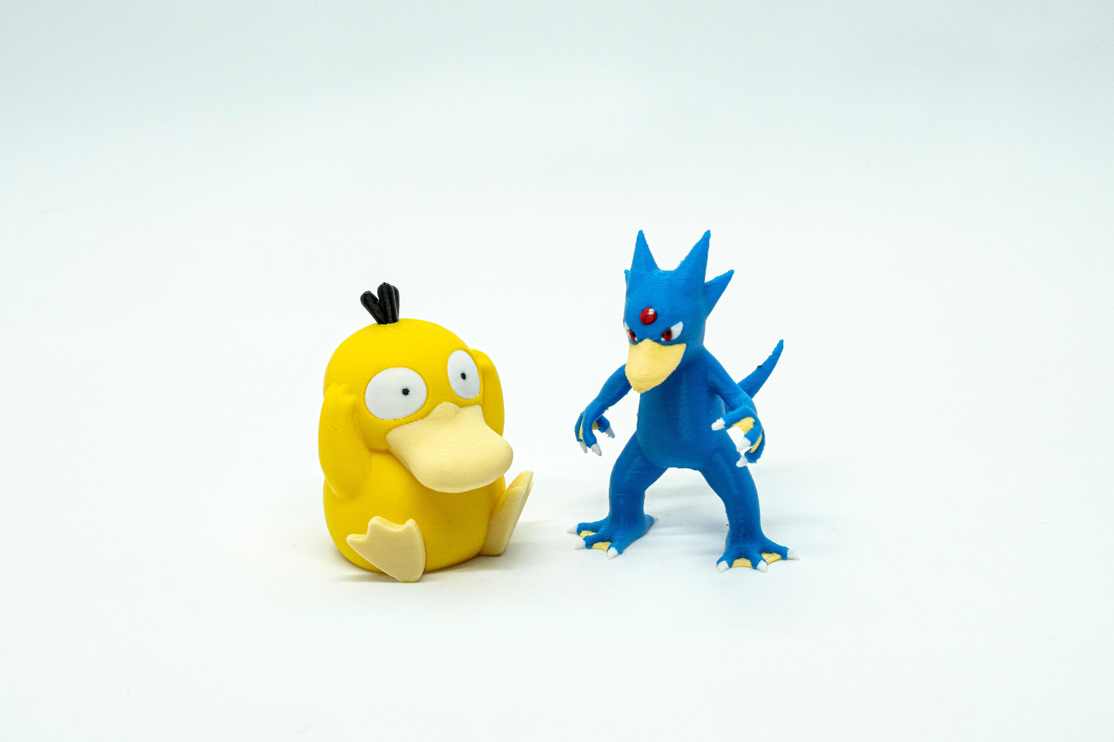 Psyduck - Golduck Pokemon 3D Model Evrim 2Li Tüm Set