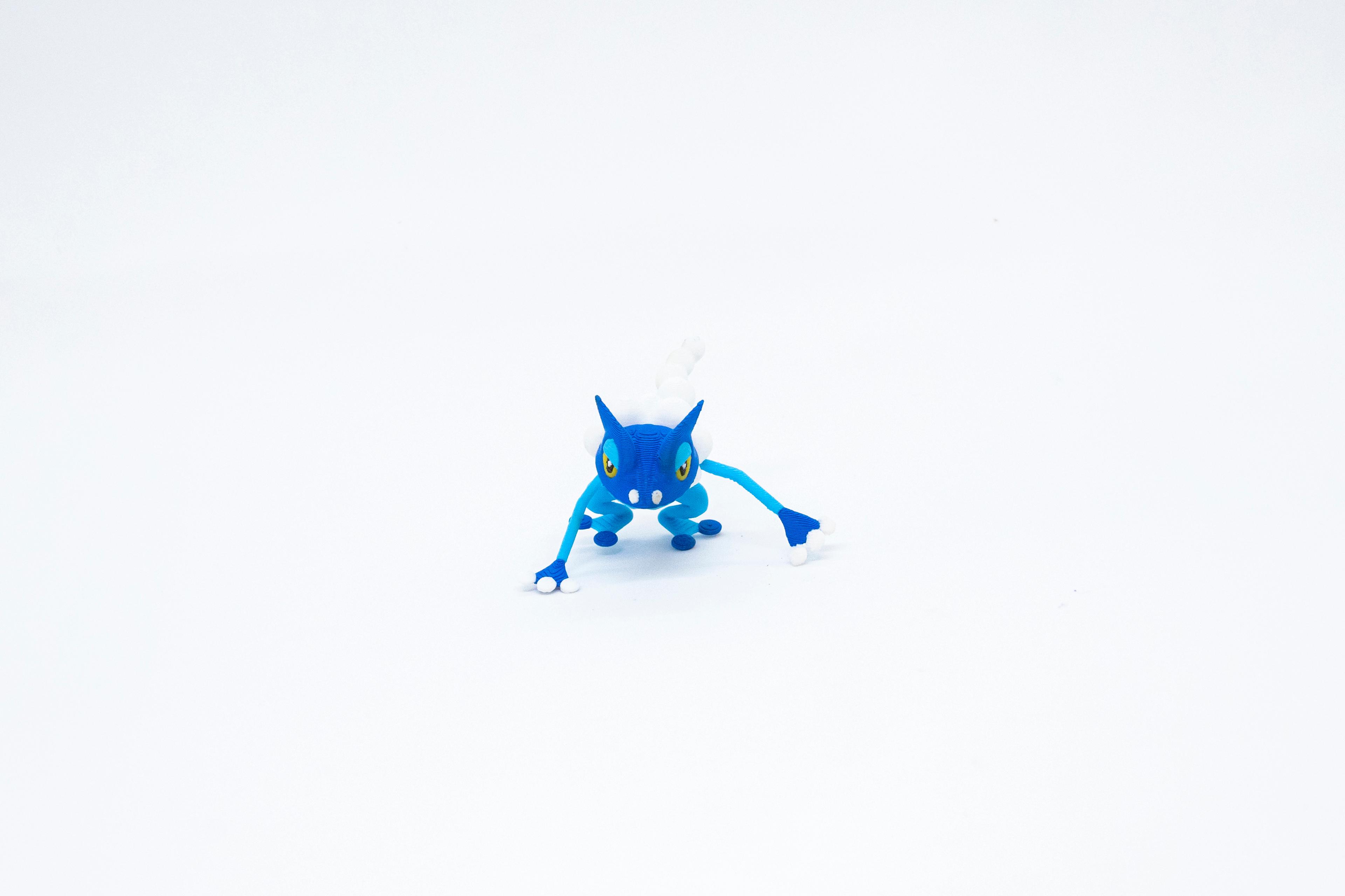 Froakie - Frogadier - Greninja Pokemon 3D Model Evrim 3lü Tüm Set