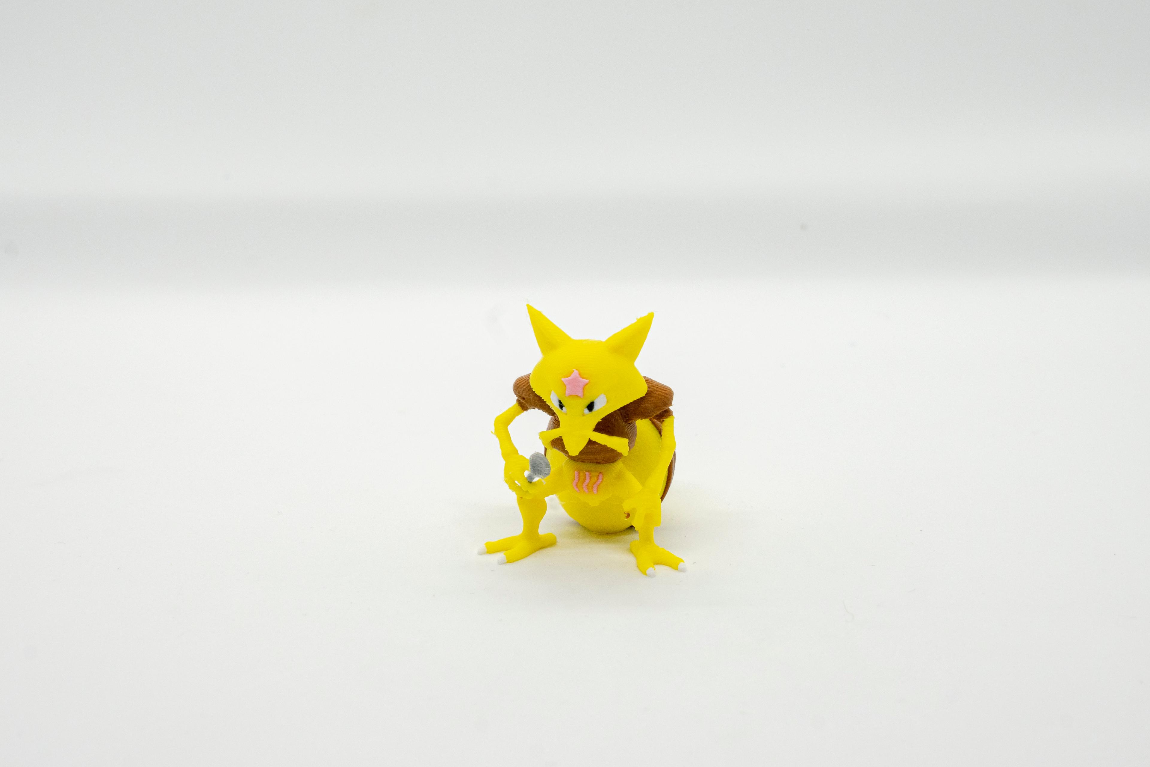 Abra - Kadabra - Alakazam Pokemon 3D Model Evrim 3lü Tüm Set