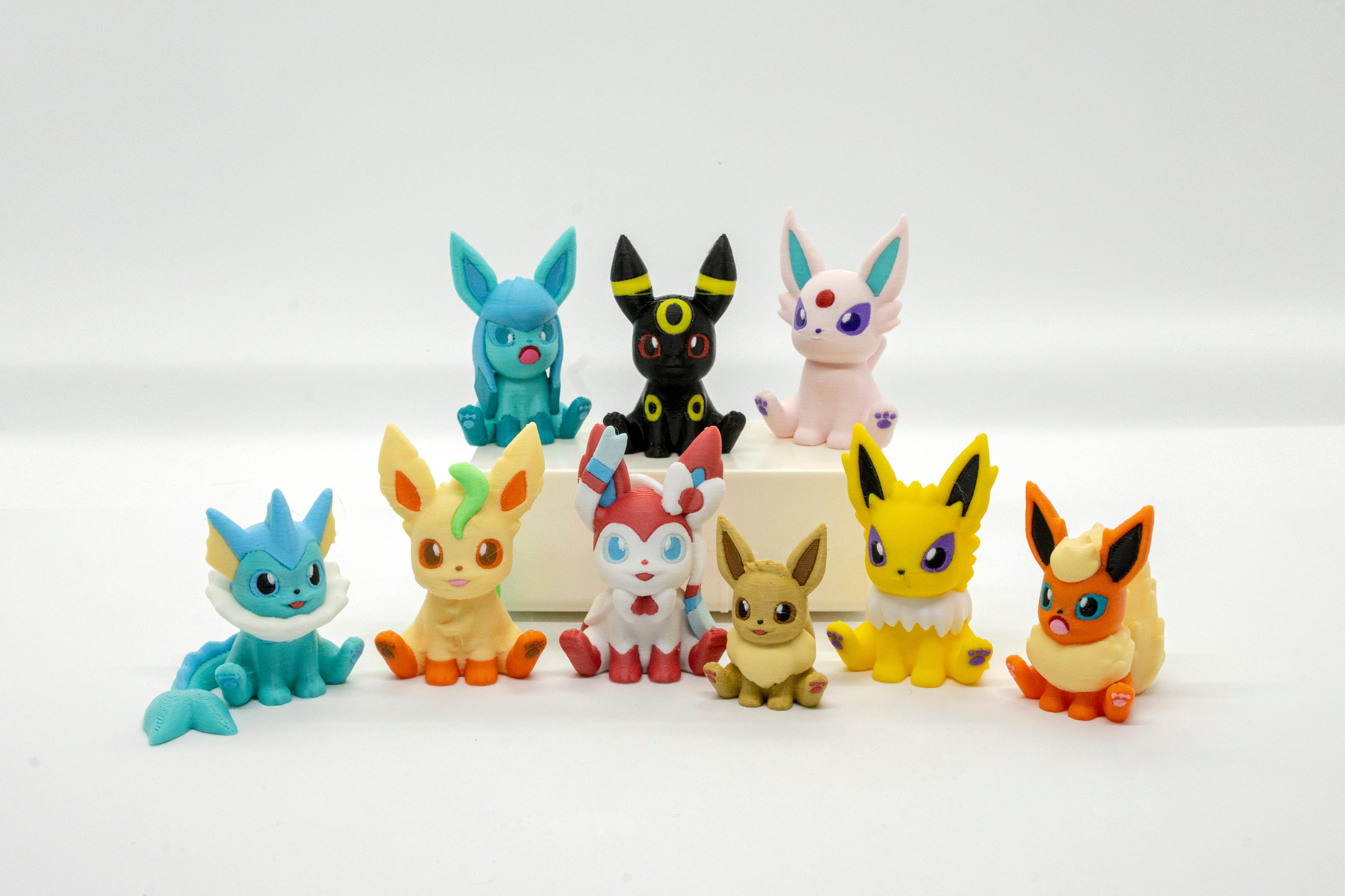 Eevee Serisi Pokemon 3D Model Evrim 9lu Tüm Set