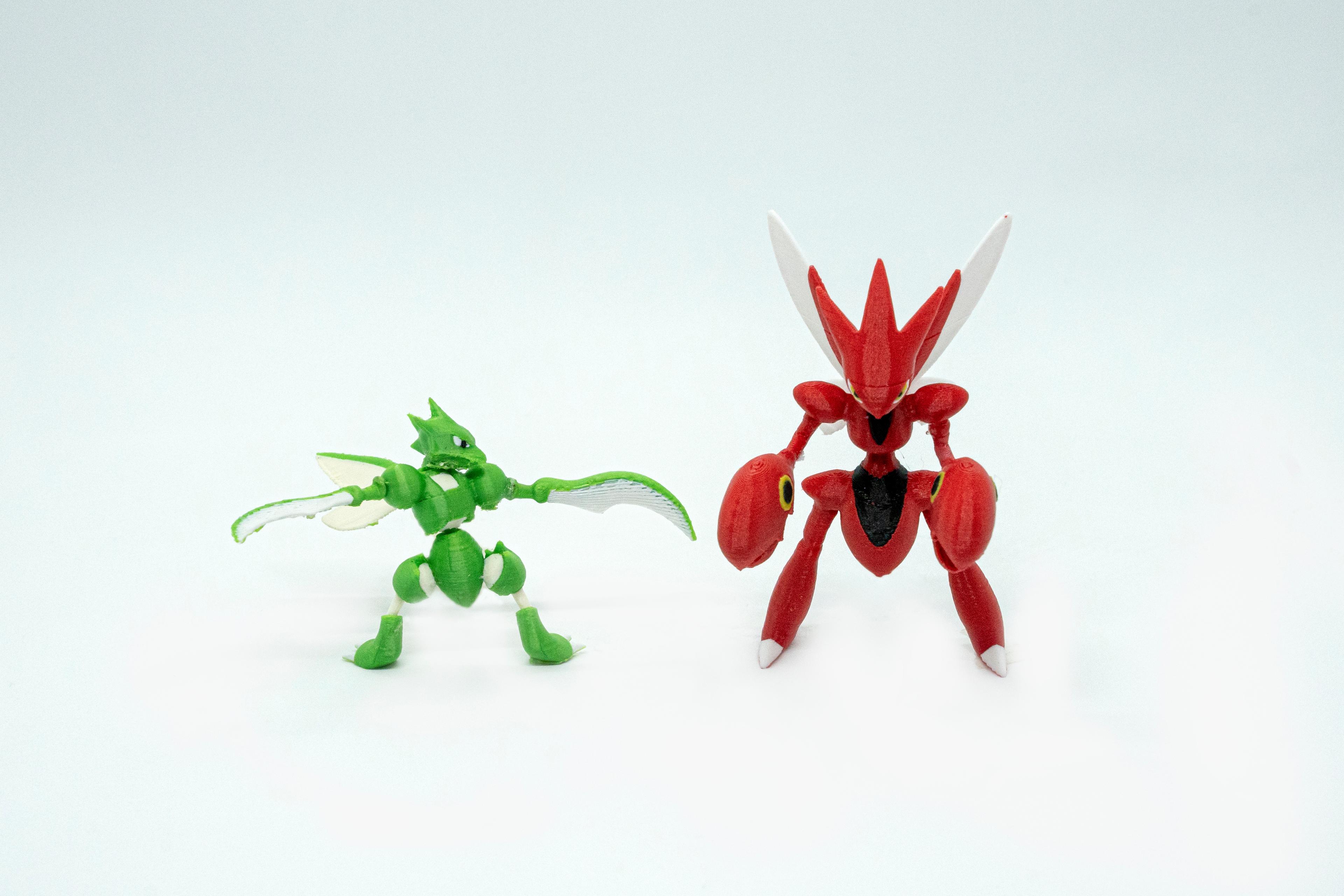 Scyther - Scizor Pokemon 3D Model Evrim 2Li Tüm Set