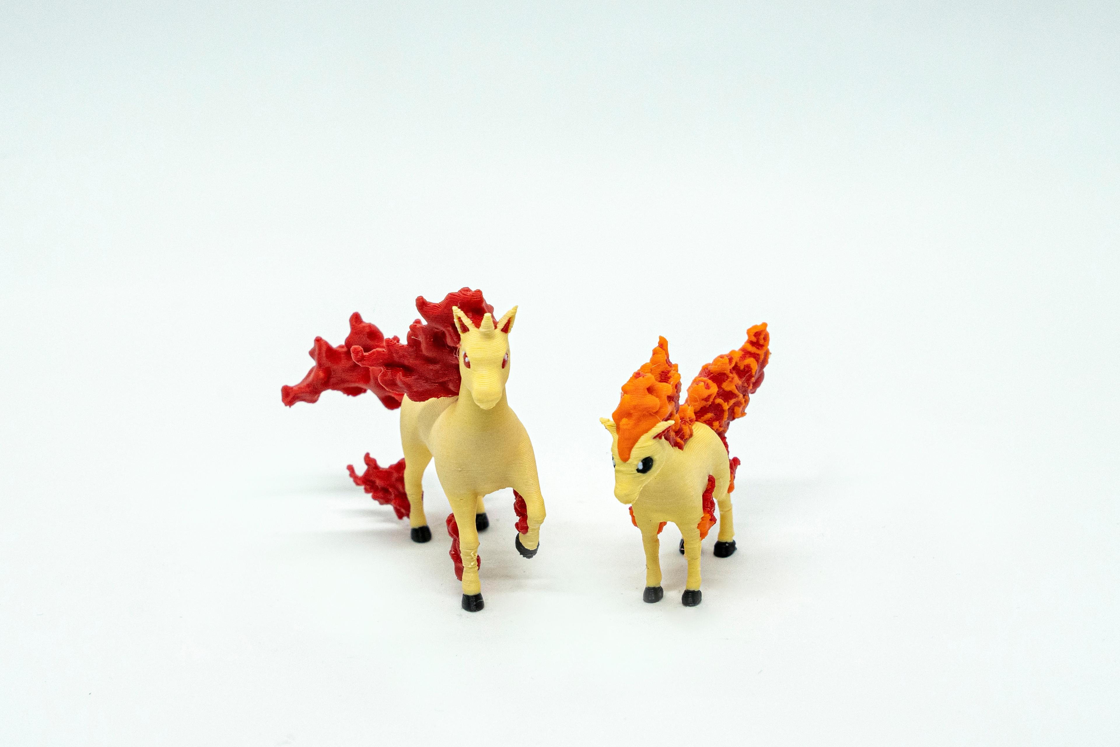 Ponyta - Rapidash Pokemon 3D Model Evrim 2Li Tüm Set