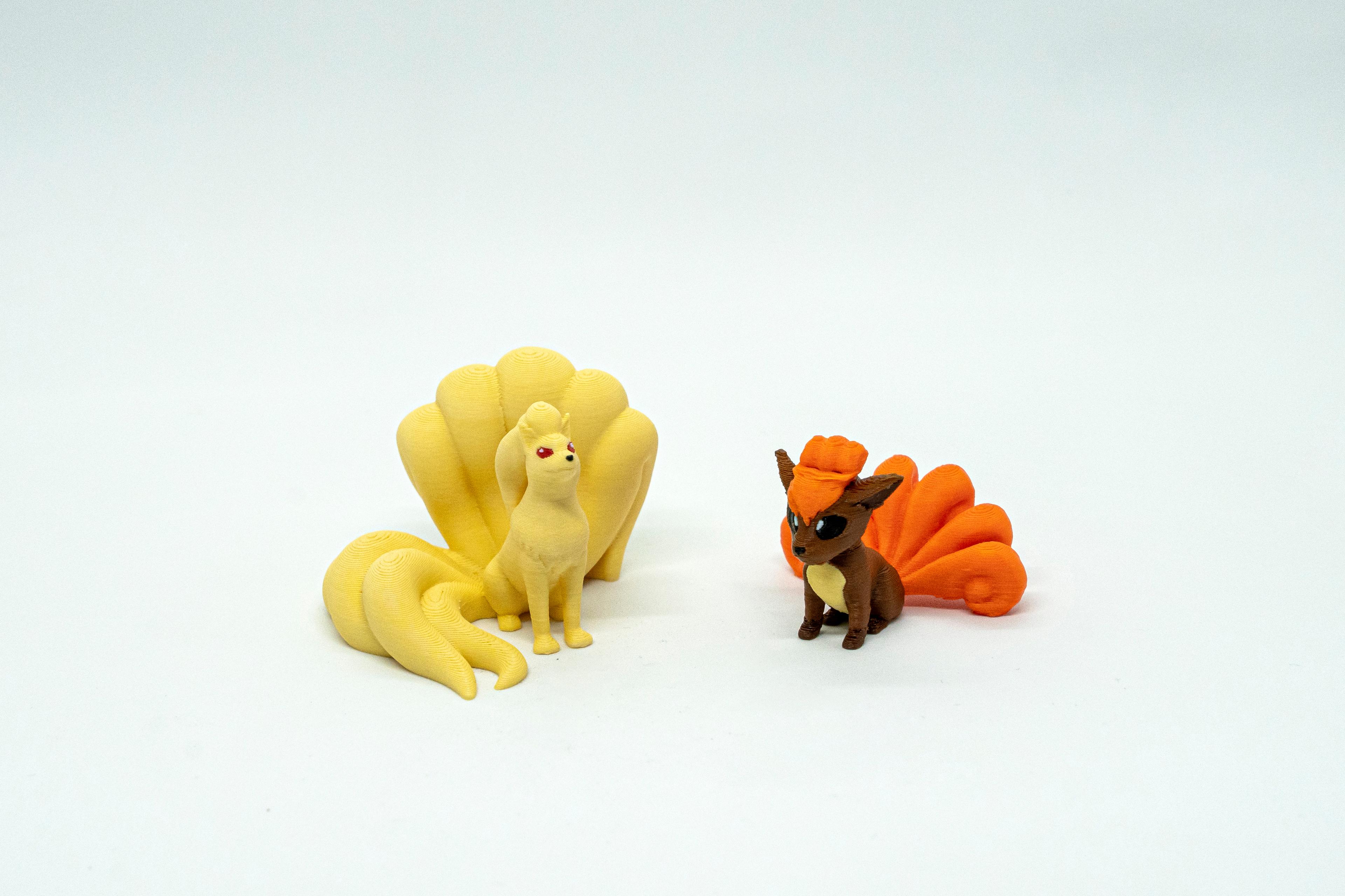 Vulpix - Ninetales Pokemon 3D Model Evrim 2Li Tüm Set