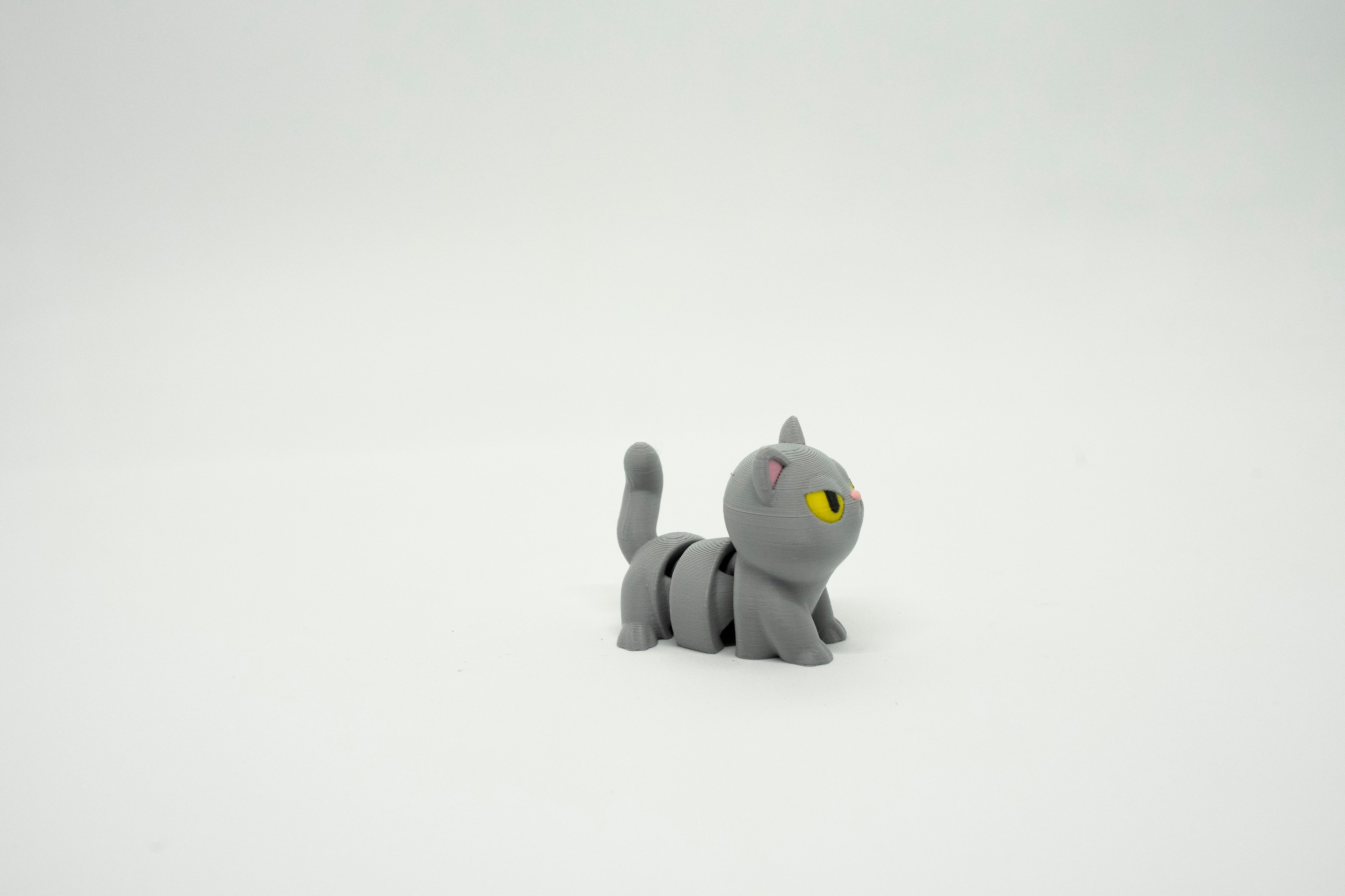 Kedi Oturan 3D Hareketli Model