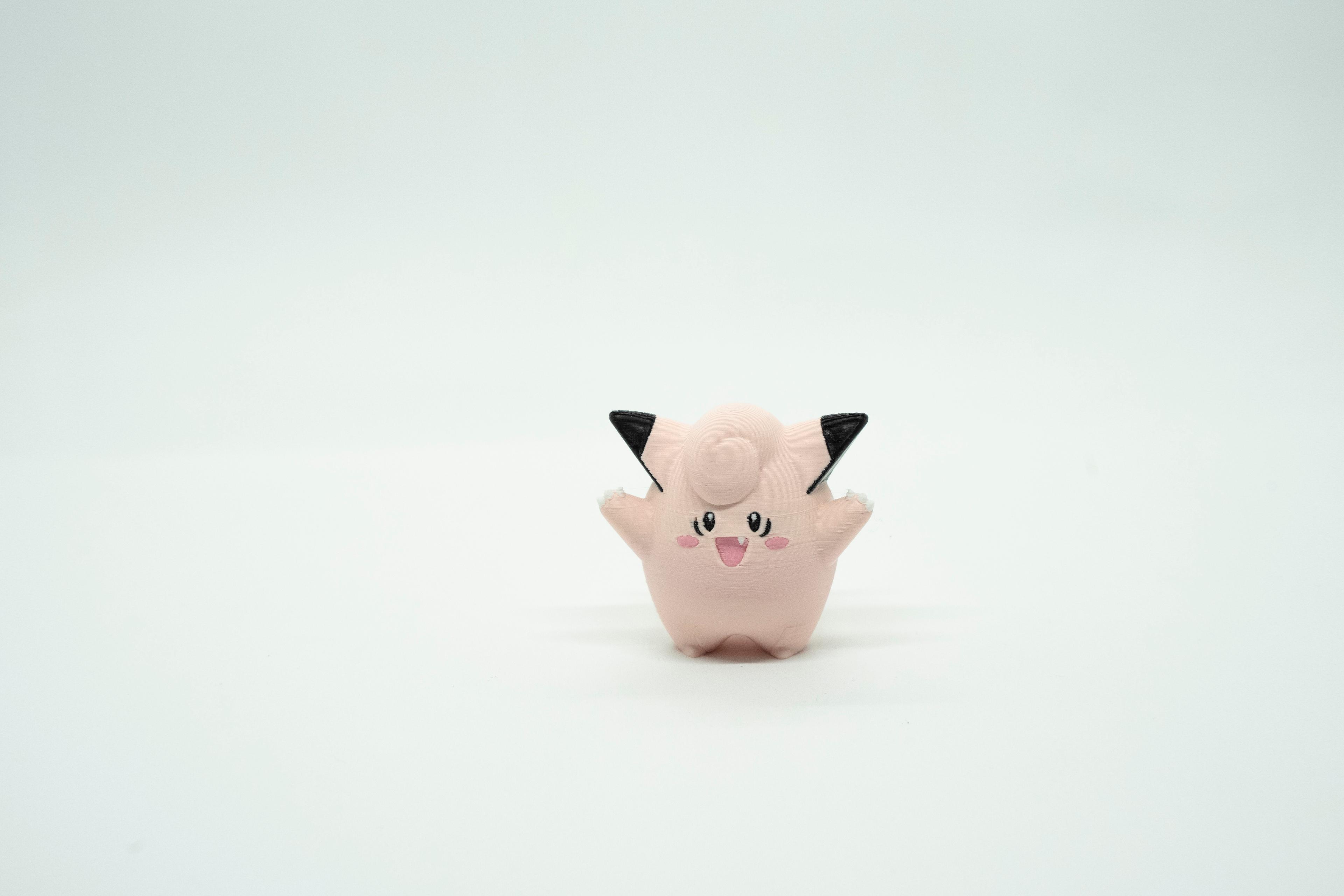 Cleffa - Clefairy - Clefable Pokemon 3D Model Evrim 3lü Tüm Set