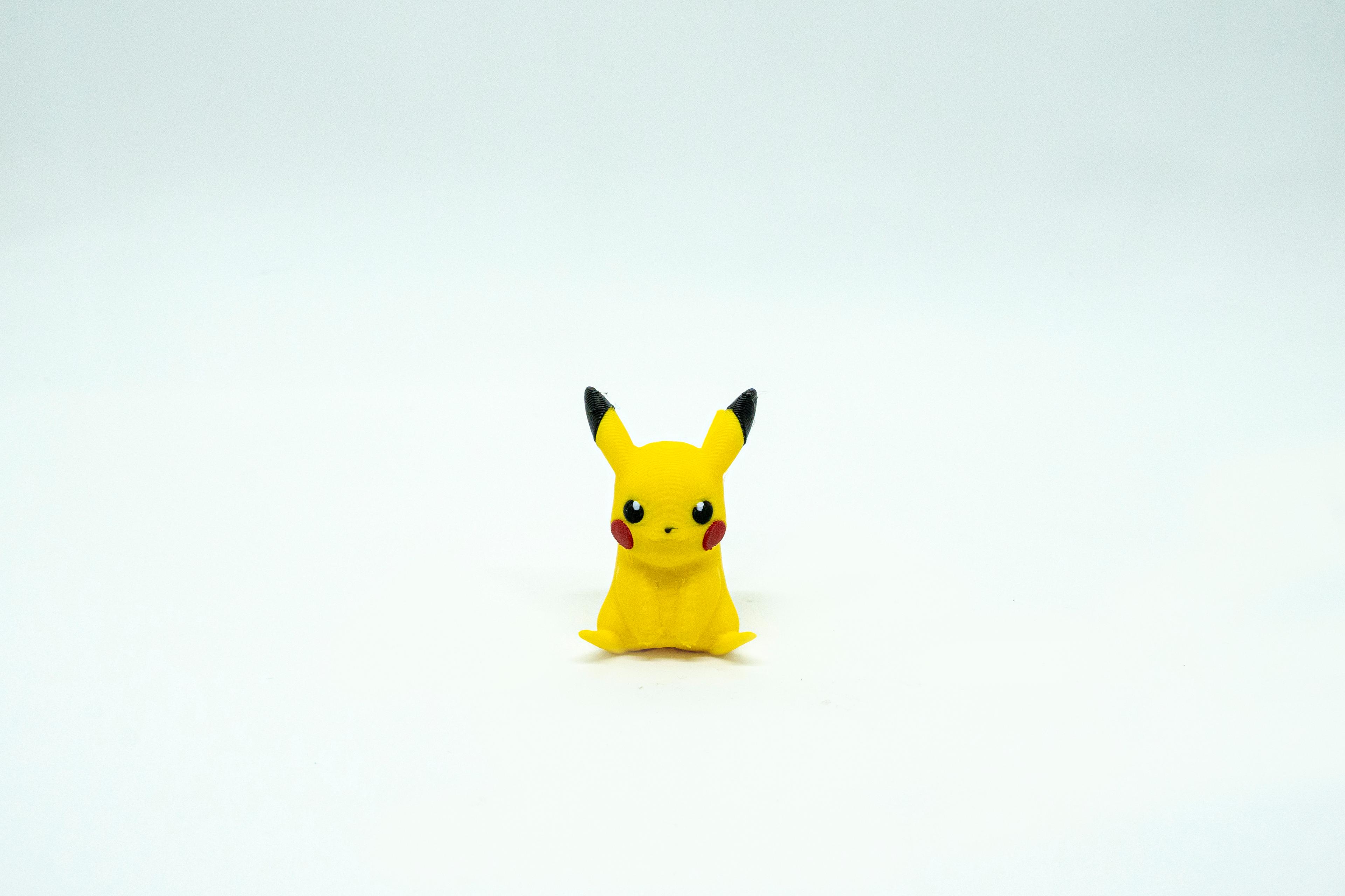 Pichu - Pikachu - Raichu Pokemon 3D Model Evrim 3lü Tüm Set