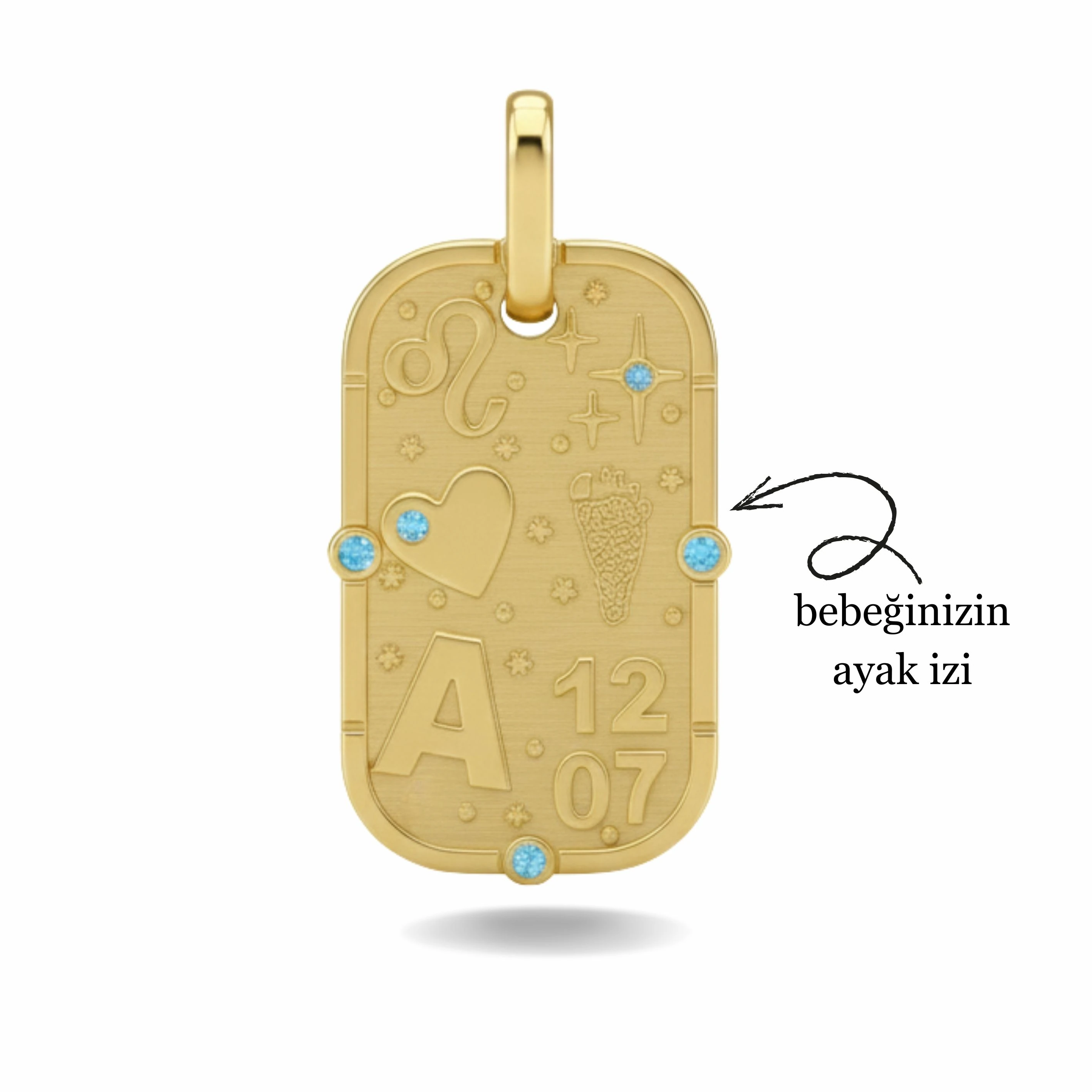 14 Ayar Altın Baby Sitare Kolye