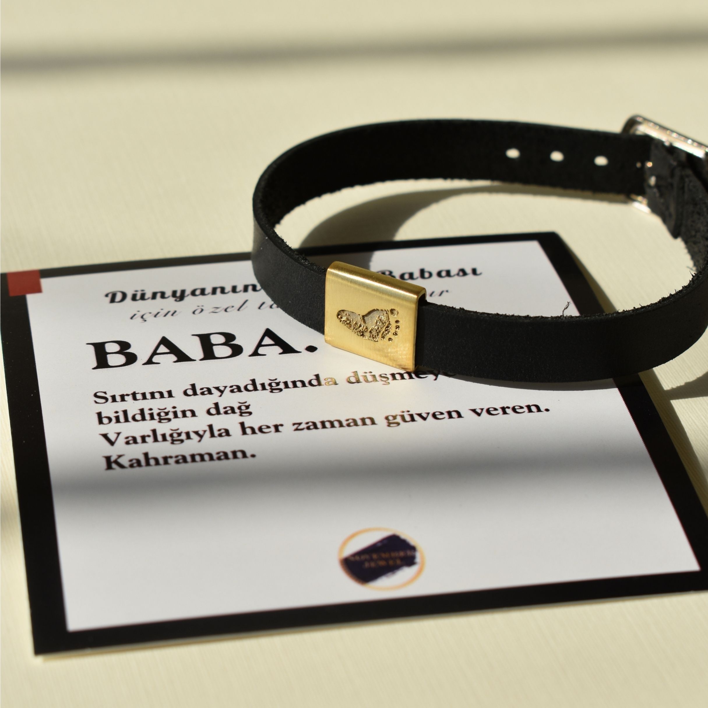Sen tasarla Deri charm Bileklik 