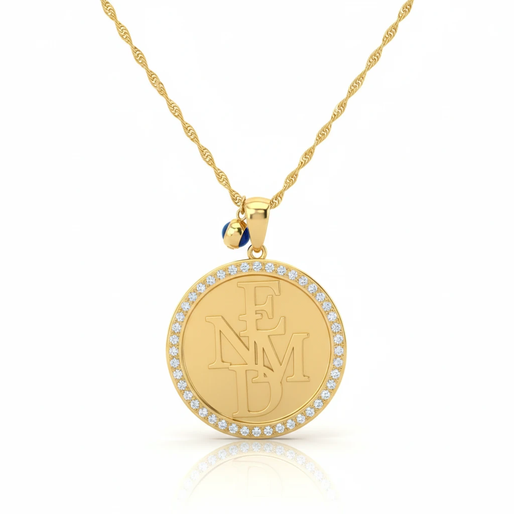 Madalyon Harf Tasarım Kolye