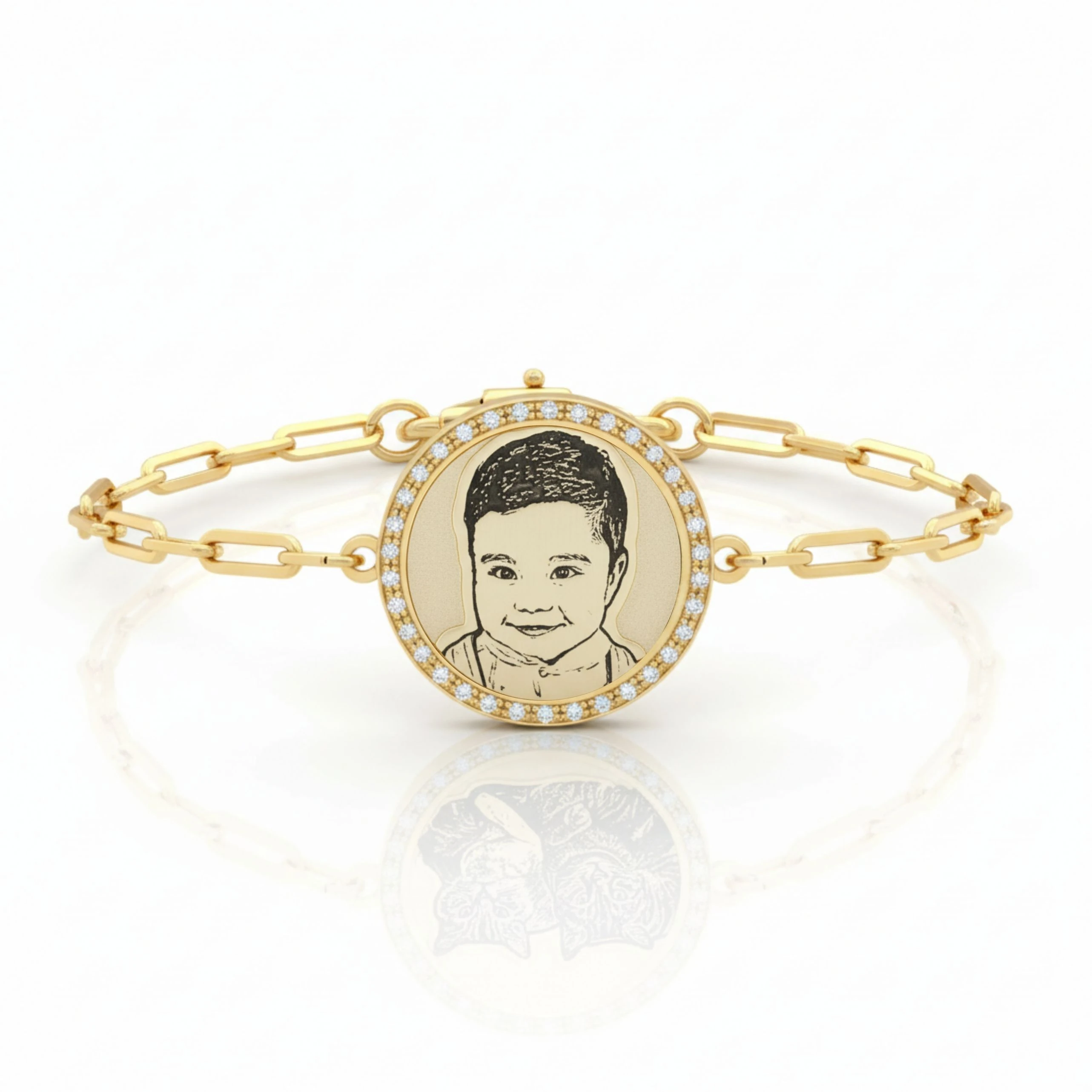 Taş Çerçeveli Portre Bileklik