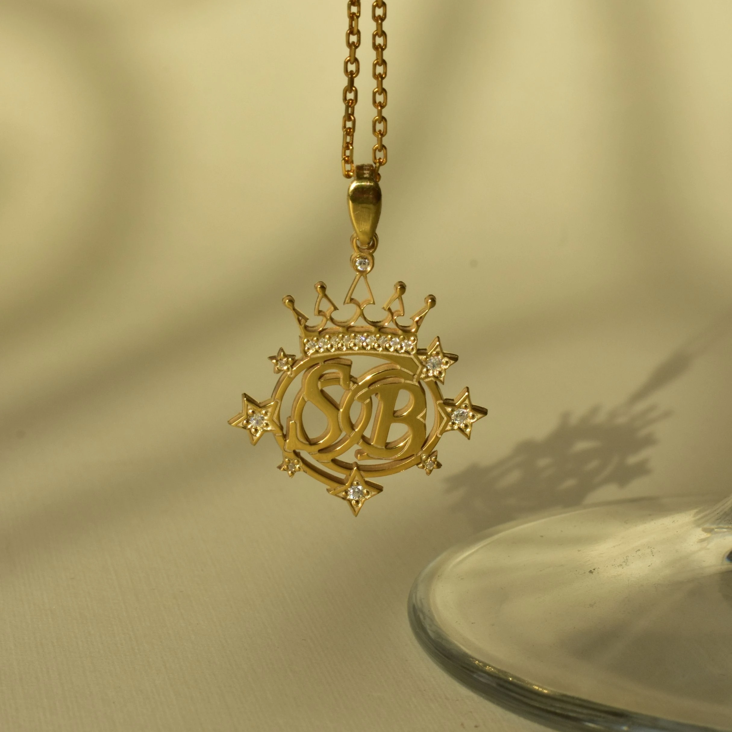 Yıldızlı Sonsuz Harf Tasarım Kolye