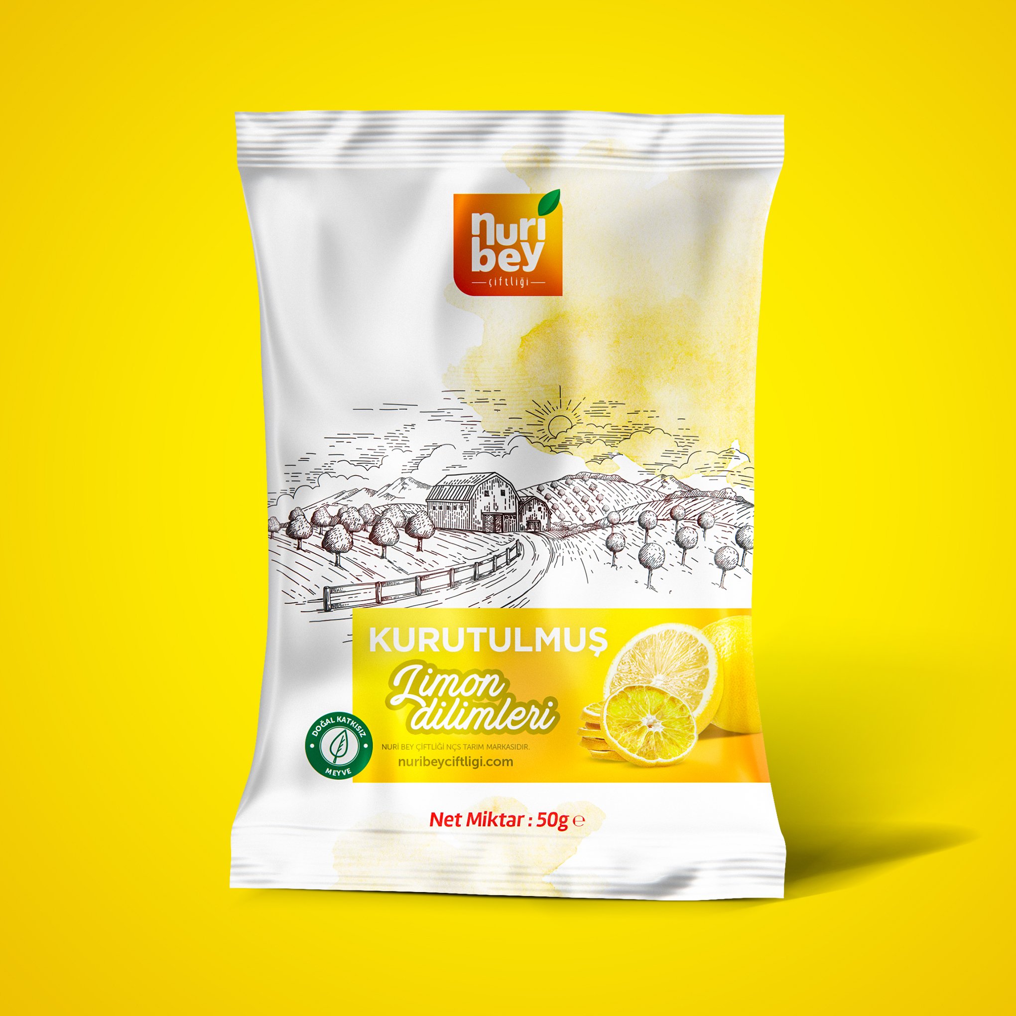 Kurutulmuş Sarı Limon Dilimleri (50g)