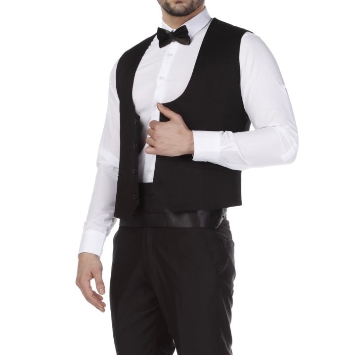 Erkek Siyah Klasik Yelek