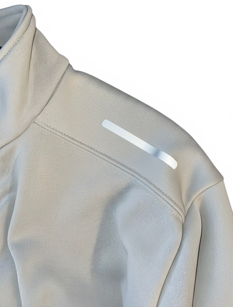 Fermuarlı Açık Gri İnce Sweatshirt