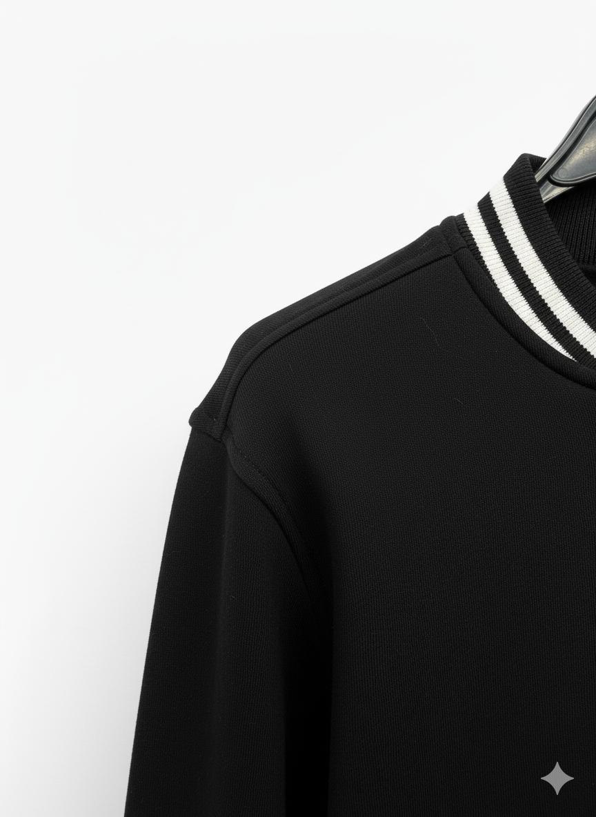 Fermuarlı Bomber Yaka Sweatshirt