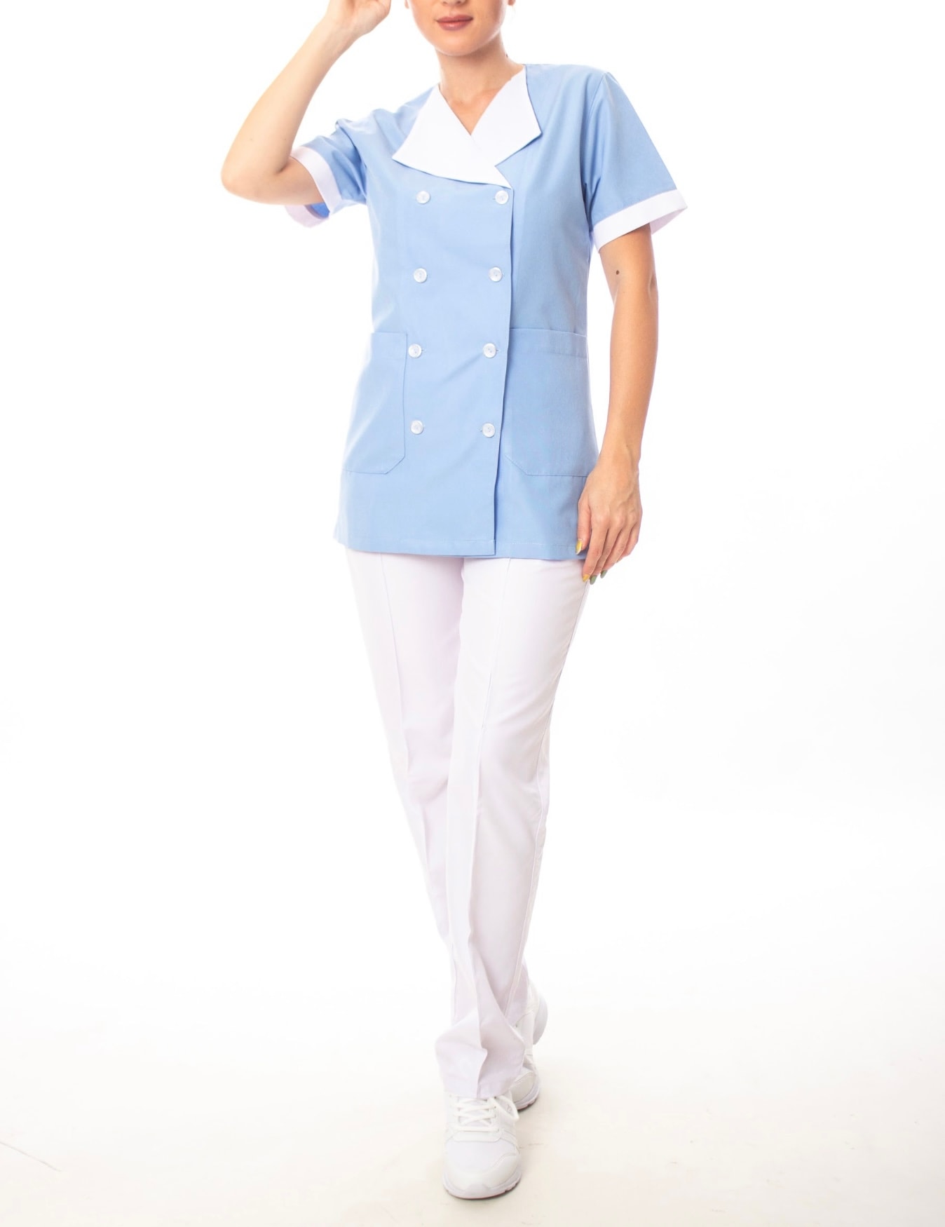 Çift Sıra Düğmeli İş Gömleği