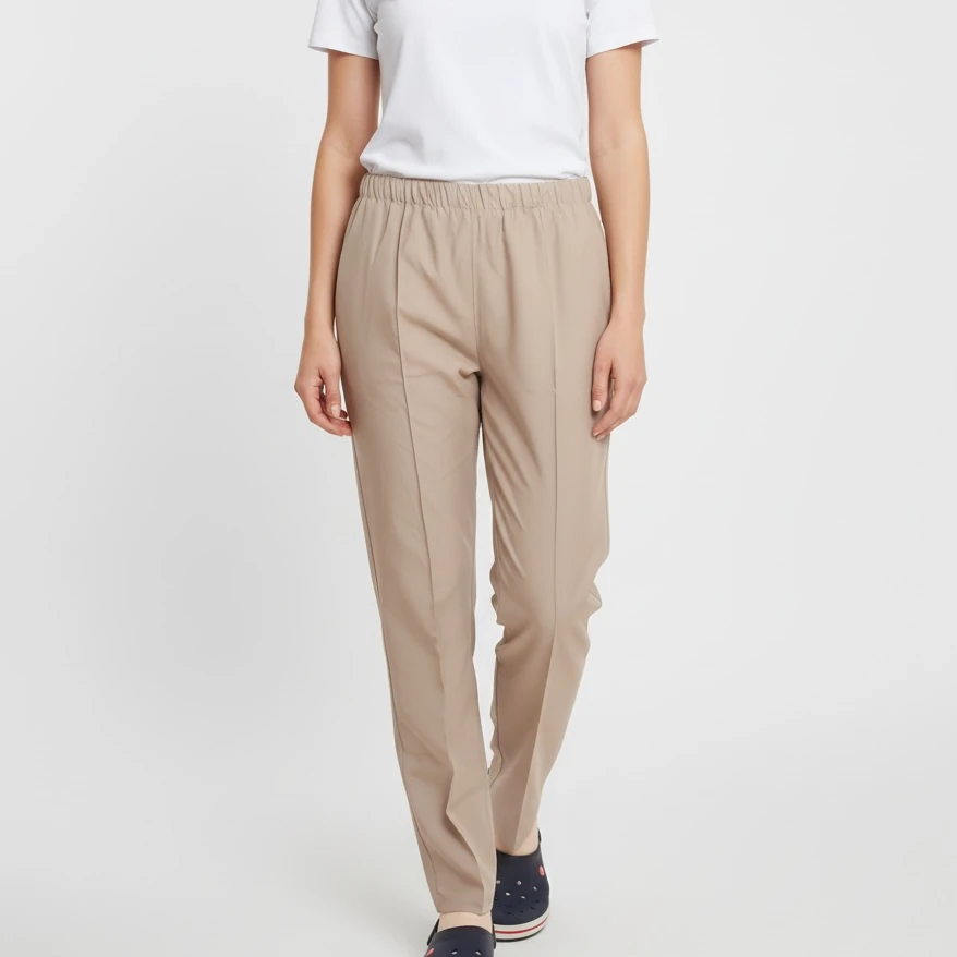 Beli Lastikli Pantolon - Bej