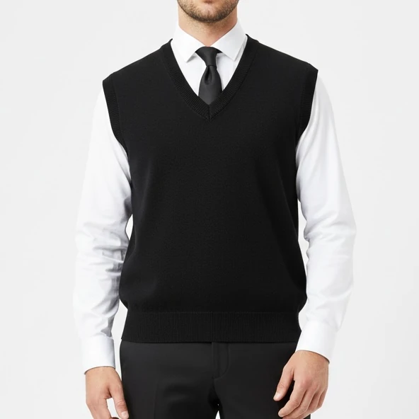 V Yaka Triko Süveter