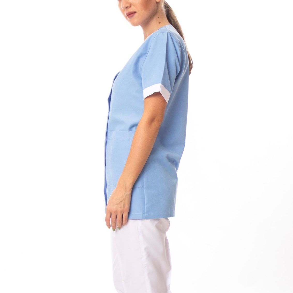 Çift Sıra Düğmeli İş Gömleği