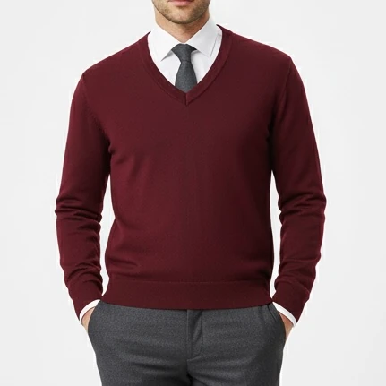 V Yaka Triko Kazak - Bordo