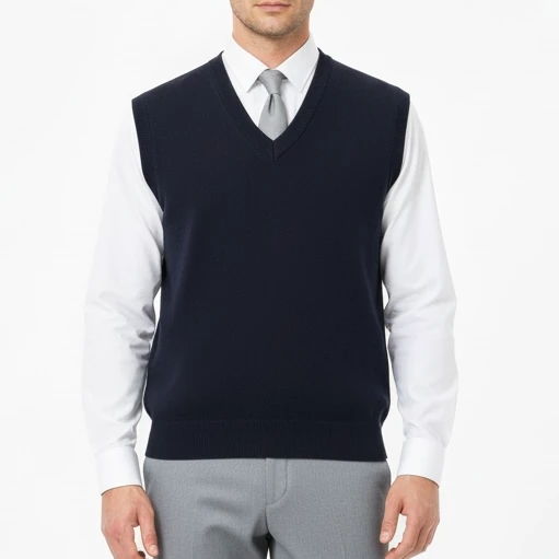 V Yaka Triko Süveter - Lacivert