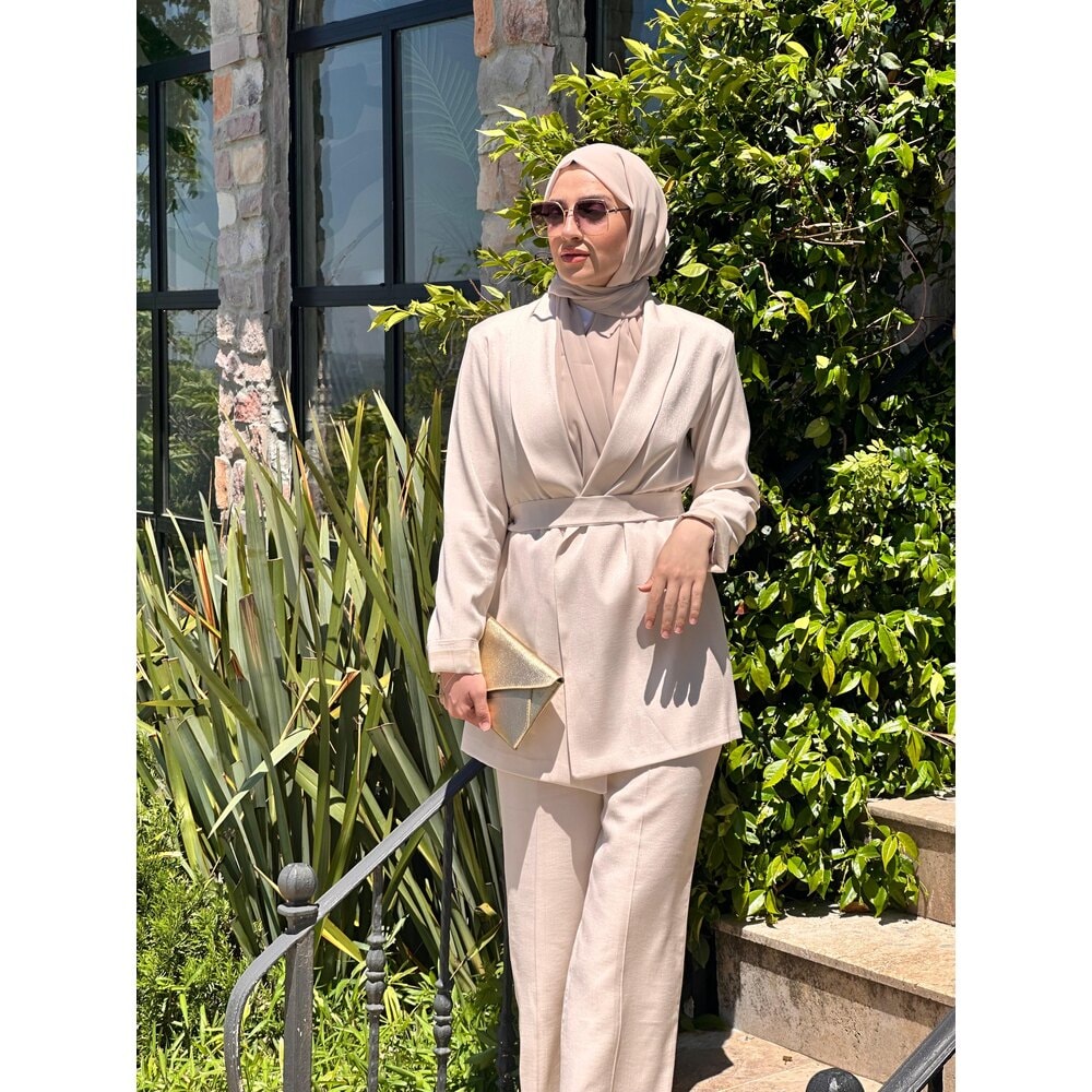 Kendinden Simli Ceketli Takım