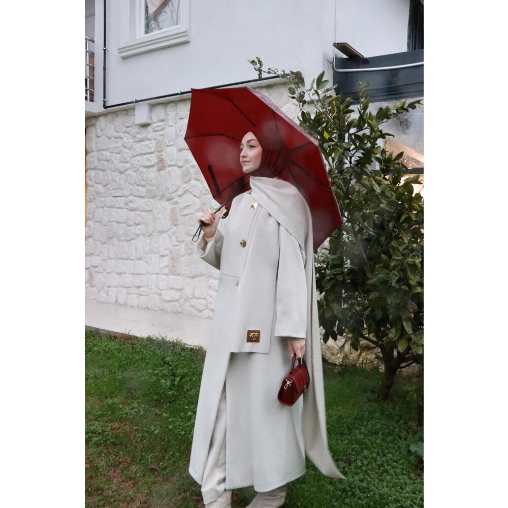 Bej Kaşe Kaban Atkılı 