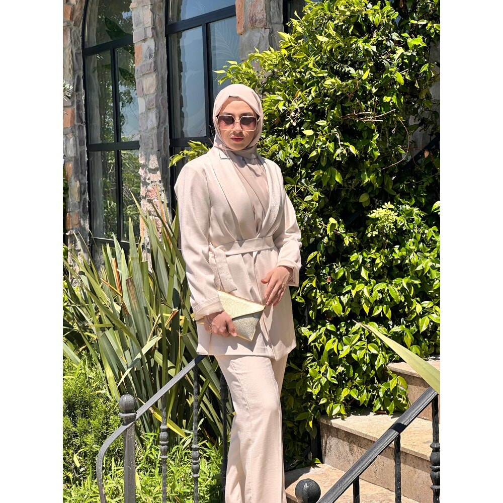 Kendinden Simli Ceketli Takım