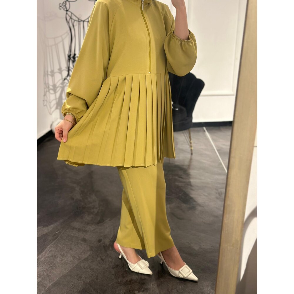 Yağ Yeşili Krep Takım