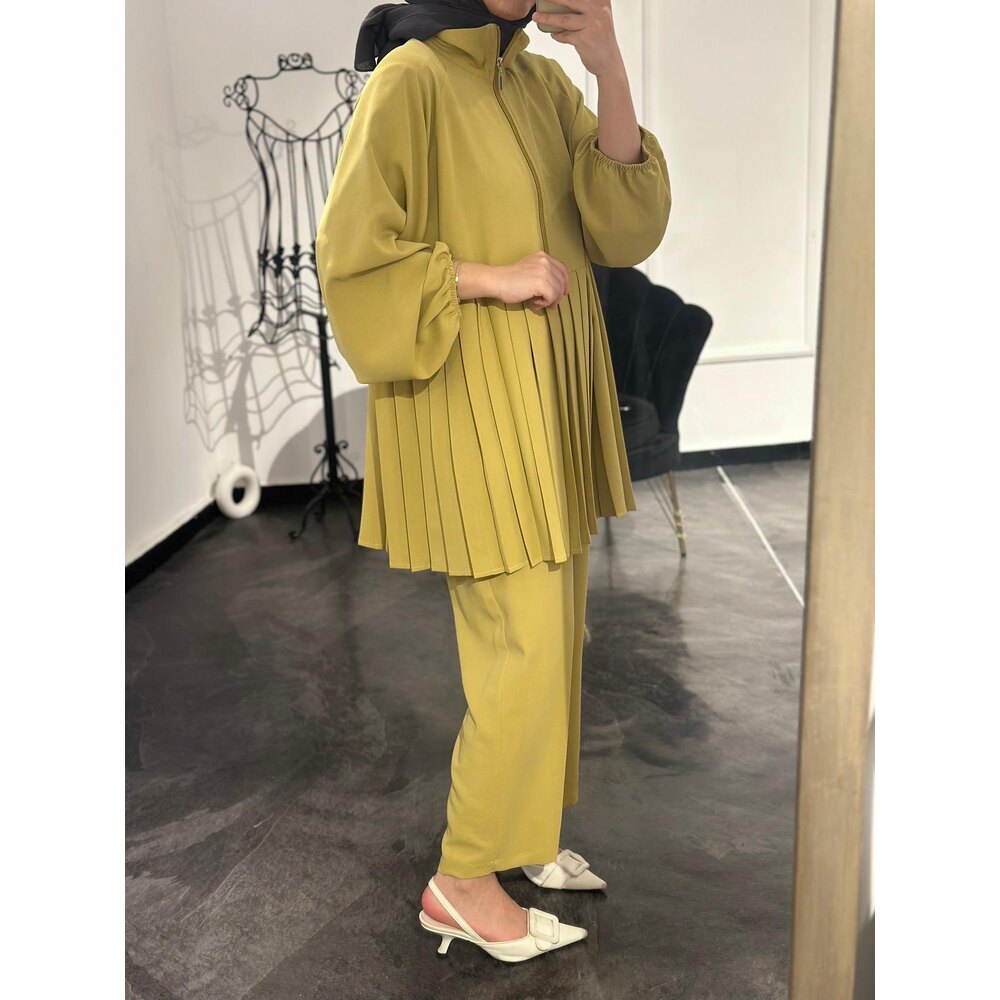 Yağ Yeşili Krep Takım