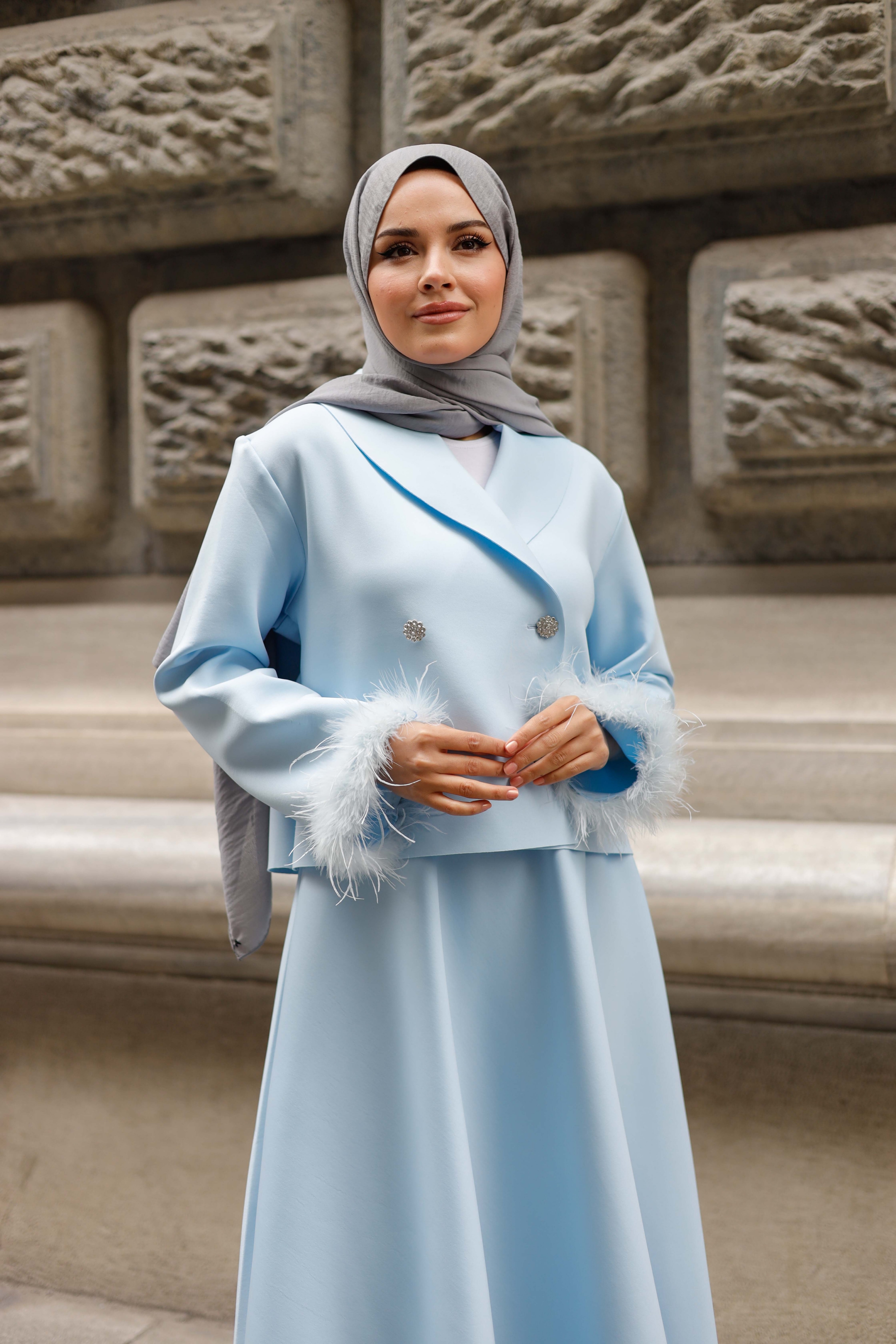 Bebe Mavisi Ceketli Takım