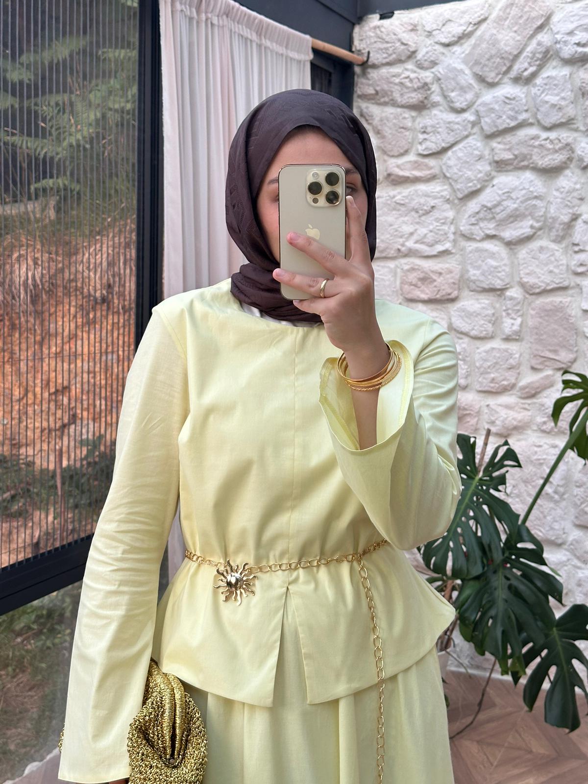 Butter Yellow Poplin Takım