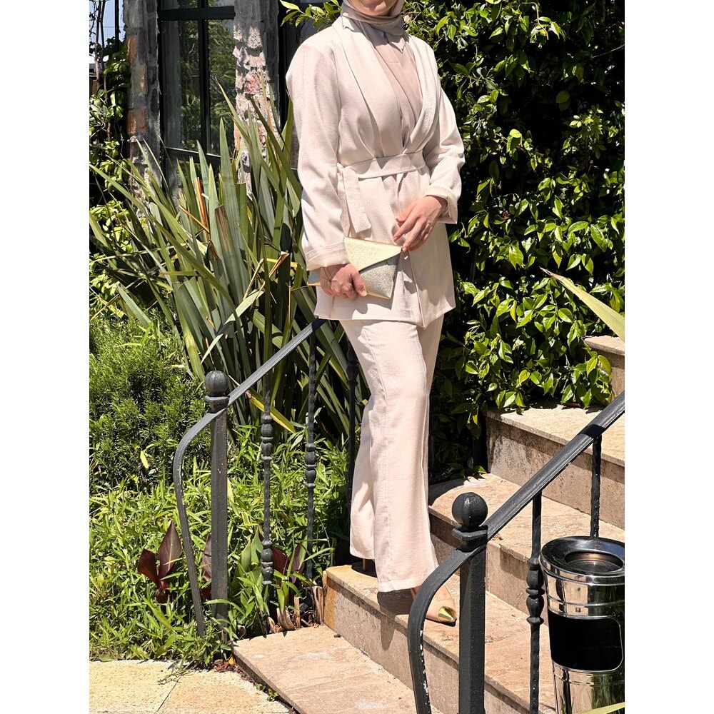 Kendinden Simli Ceketli Takım