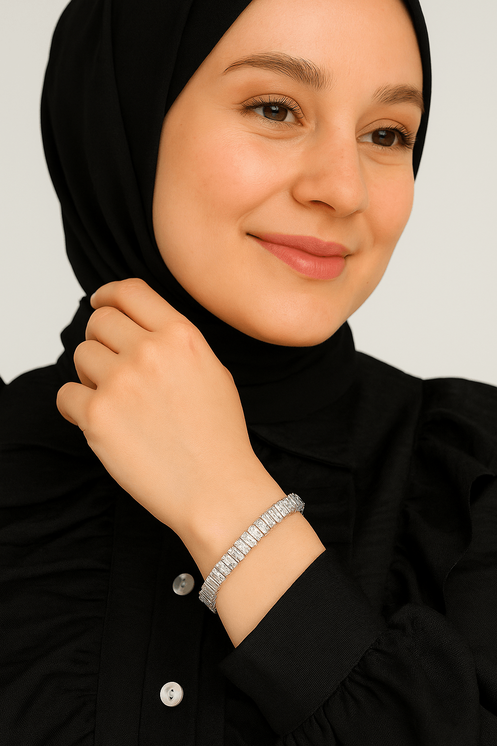 Zirkon Su Yolu Bileklik