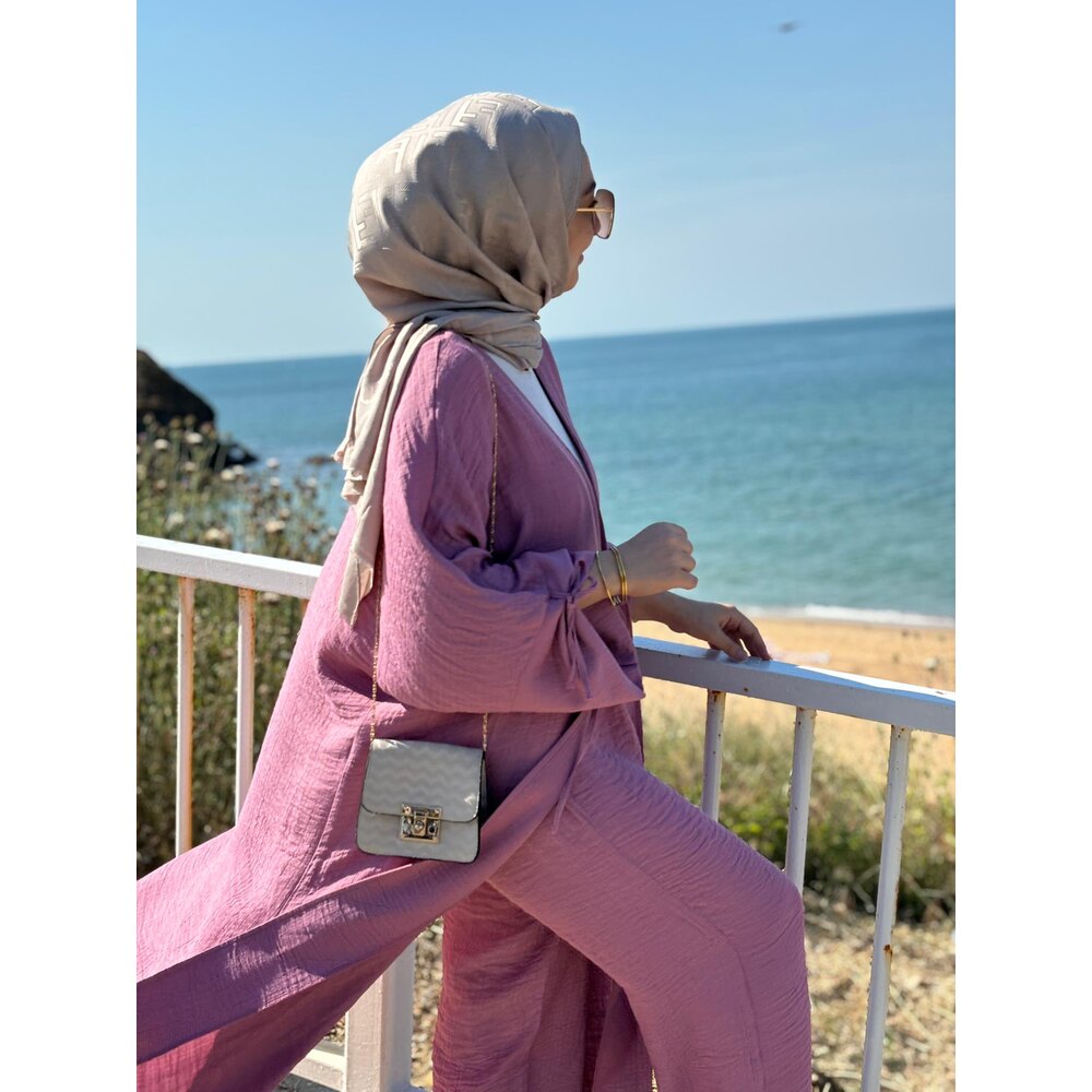 Gül Kurusu Keten Takım