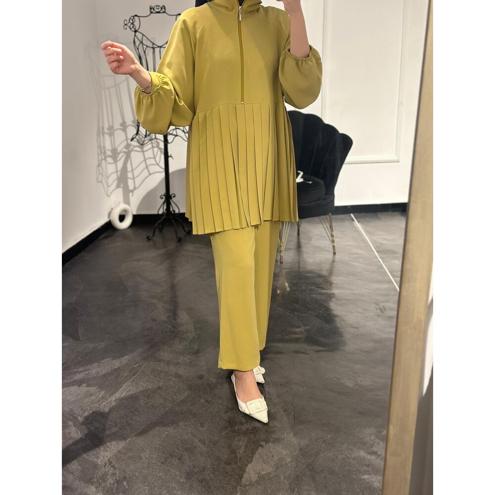 Yağ Yeşili Krep Takım